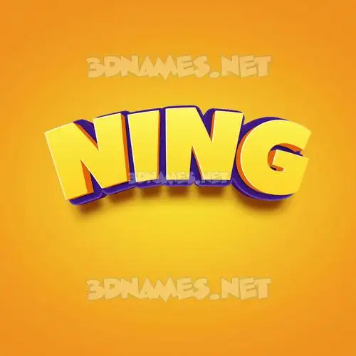 ning in Orange Toon style - 3D name wallpaper ning in Orange Toon style - 3D name wallpaper