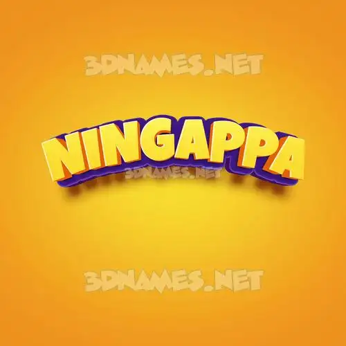 ningappa in Orange Toon style - 3D name wallpaper