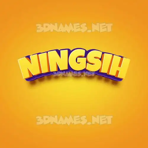 ningsih in Orange Toon style - 3D name wallpaper