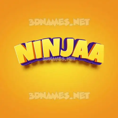 ninjaa in Orange Toon style - 3D name wallpaper ninjaa in Orange Toon style - 3D name wallpaper