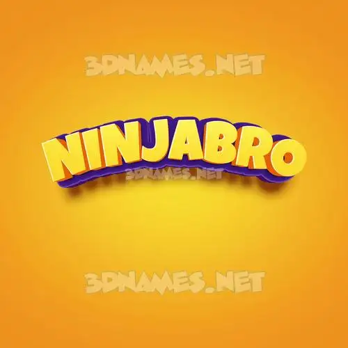 ninjabro in Orange Toon style - 3D name wallpaper ninjabro in Orange Toon style - 3D name wallpaper