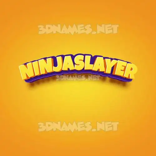 ninjaslayer in Orange Toon style - 3D name wallpaper ninjaslayer in Orange Toon style - 3D name wallpaper