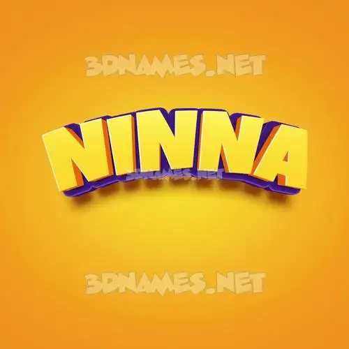 ninna in Orange Toon style - 3D name wallpaper ninna in Orange Toon style - 3D name wallpaper