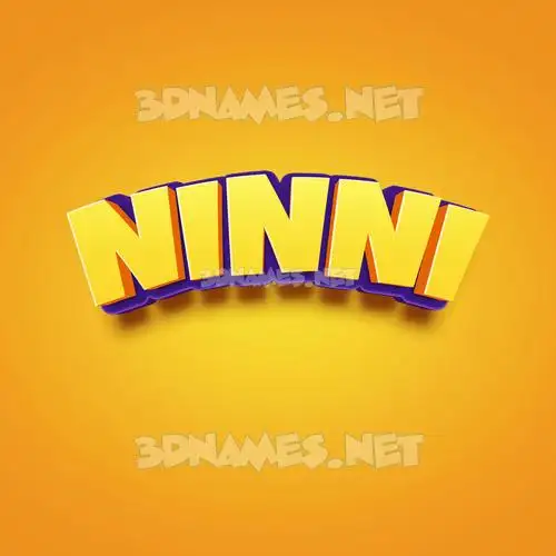 ninni in Orange Toon style - 3D name wallpaper ninni in Orange Toon style - 3D name wallpaper