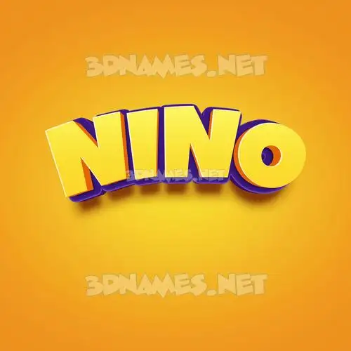nino in Orange Toon style - 3D name wallpaper nino in Orange Toon style - 3D name wallpaper