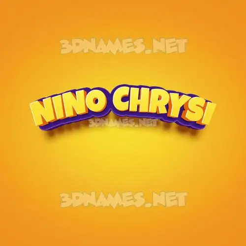 nino chrysi in Orange Toon style - 3D name wallpaper