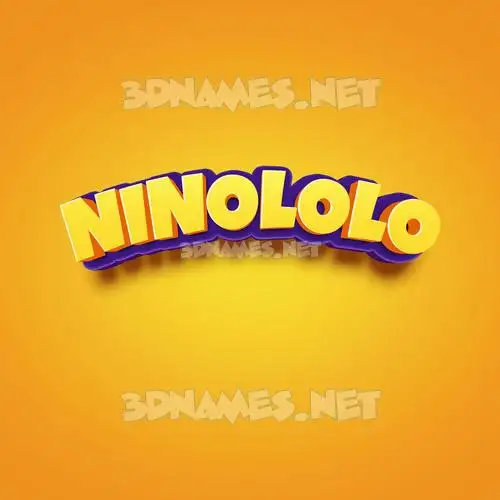 ninololo in Orange Toon style - 3D name wallpaper ninololo in Orange Toon style - 3D name wallpaper