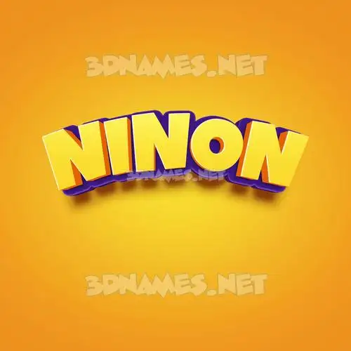 ninon in Orange Toon style - 3D name wallpaper ninon in Orange Toon style - 3D name wallpaper