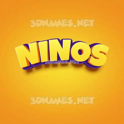 ninos in Orange Toon style - 3D name wallpaper ninos in Orange Toon style - 3D name wallpaper
