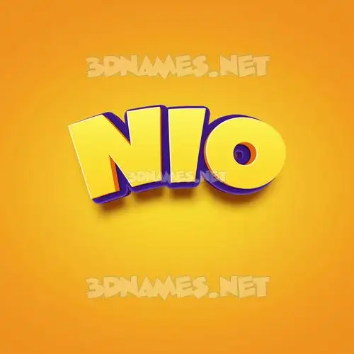 nio in Orange Toon style - 3D name wallpaper nio in Orange Toon style - 3D name wallpaper