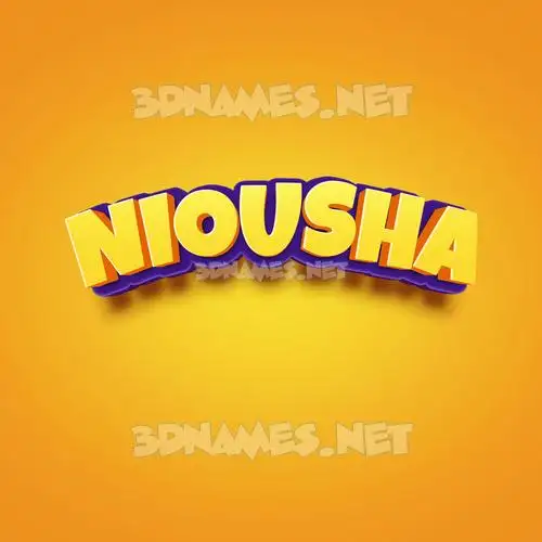 niousha in Orange Toon style - 3D name wallpaper niousha in Orange Toon style - 3D name wallpaper