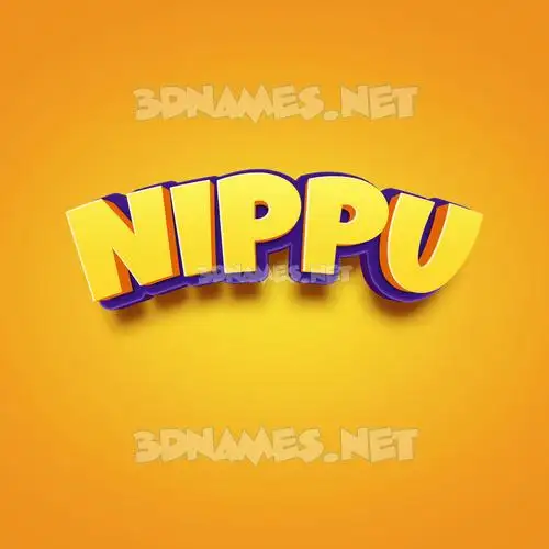 nippu in Orange Toon style - 3D name wallpaper nippu in Orange Toon style - 3D name wallpaper