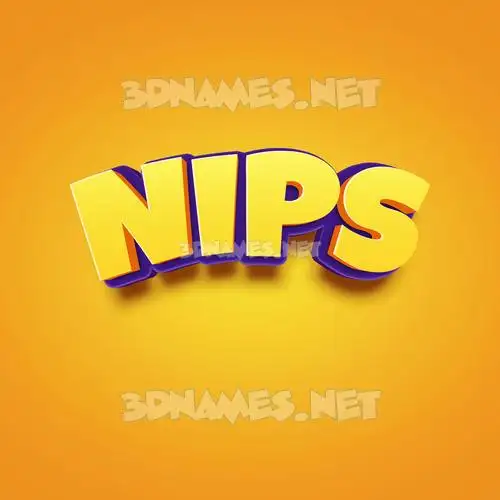 nips in Orange Toon style - 3D name wallpaper nips in Orange Toon style - 3D name wallpaper