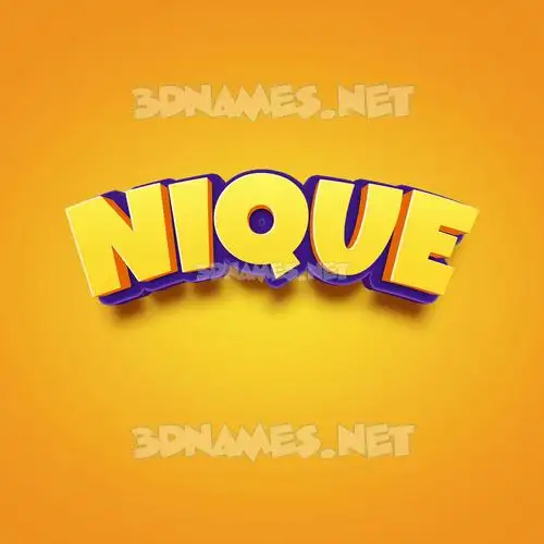 nique in Orange Toon style - 3D name wallpaper nique in Orange Toon style - 3D name wallpaper