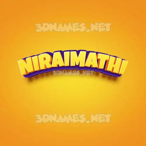 niraimathi in Orange Toon style - 3D name wallpaper