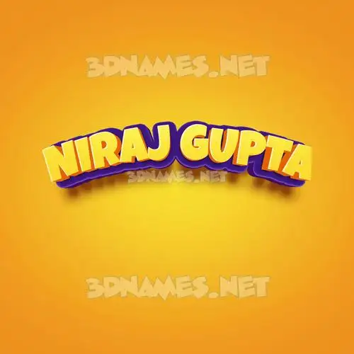 niraj gupta in Orange Toon style - 3D name wallpaper niraj gupta in Orange Toon style - 3D name wallpaper
