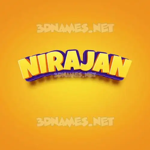 nirajan in Orange Toon style - 3D name wallpaper