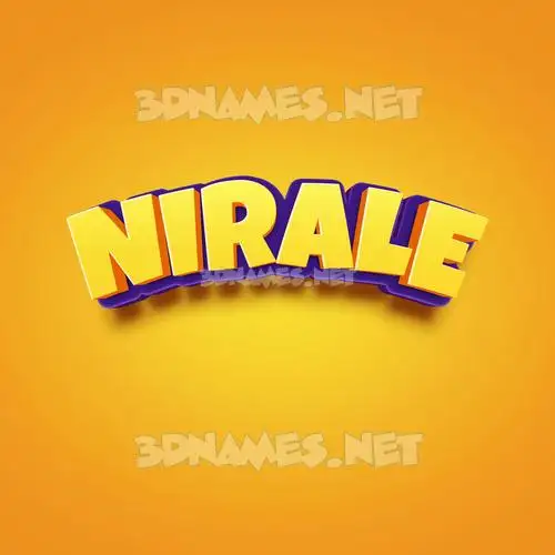 nirale in Orange Toon style - 3D name wallpaper nirale in Orange Toon style - 3D name wallpaper