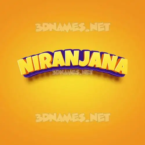 niranjana in Orange Toon style - 3D name wallpaper