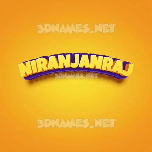 niranjanraj in Orange Toon style - 3D name wallpaper