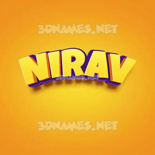 nirav in Orange Toon style - 3D name wallpaper nirav in Orange Toon style - 3D name wallpaper