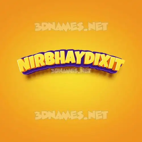 nirbhaydixit in Orange Toon style - 3D name wallpaper nirbhaydixit in Orange Toon style - 3D name wallpaper