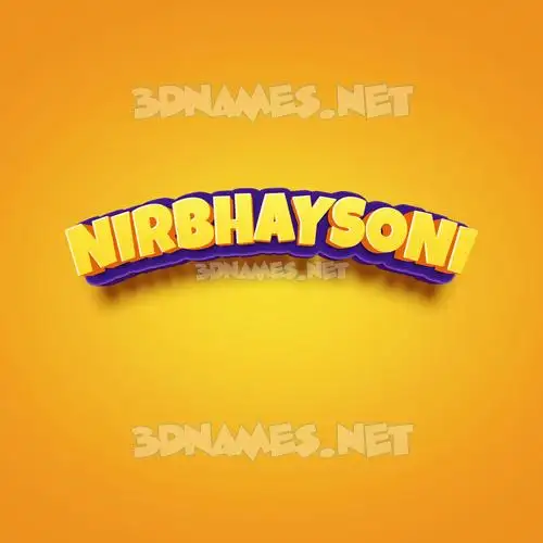 nirbhaysoni in Orange Toon style - 3D name wallpaper