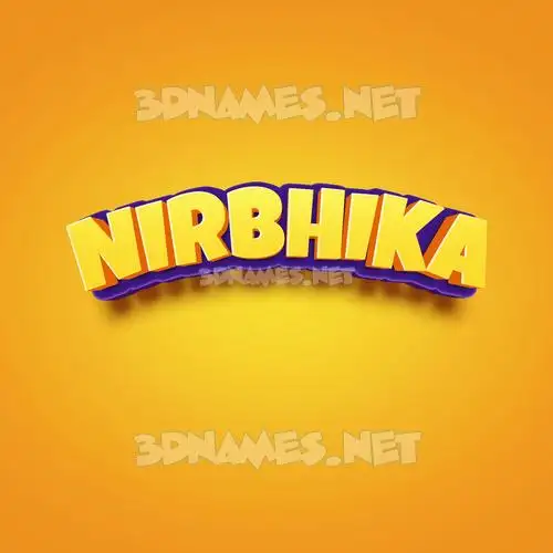nirbhika in Orange Toon style - 3D name wallpaper nirbhika in Orange Toon style - 3D name wallpaper