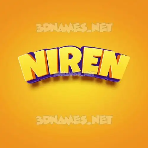 niren in Orange Toon style - 3D name wallpaper niren in Orange Toon style - 3D name wallpaper