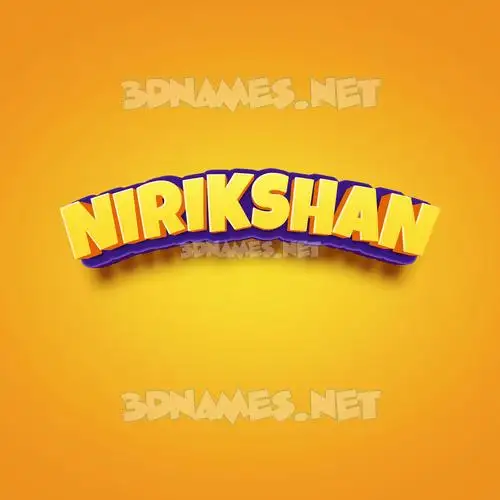 nirikshan in Orange Toon style - 3D name wallpaper nirikshan in Orange Toon style - 3D name wallpaper