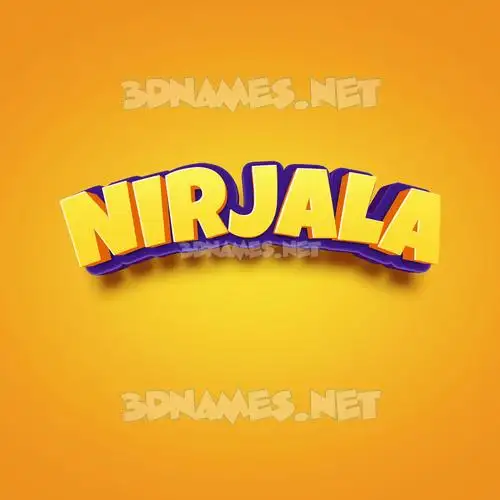 nirjala in Orange Toon style - 3D name wallpaper