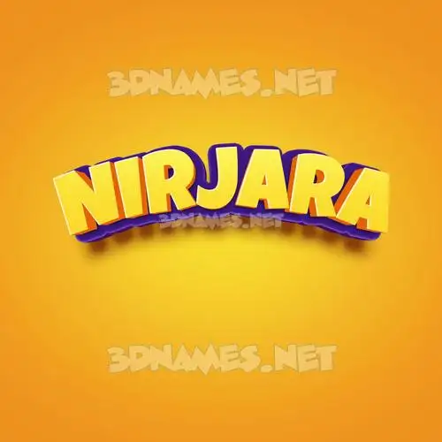 nirjara in Orange Toon style - 3D name wallpaper nirjara in Orange Toon style - 3D name wallpaper