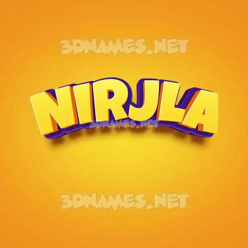 nirjla in Orange Toon style - 3D name wallpaper nirjla in Orange Toon style - 3D name wallpaper