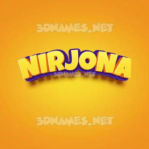 nirjona in Orange Toon style - 3D name wallpaper nirjona in Orange Toon style - 3D name wallpaper