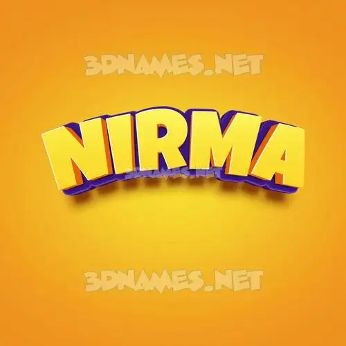 nirma in Orange Toon style - 3D name wallpaper