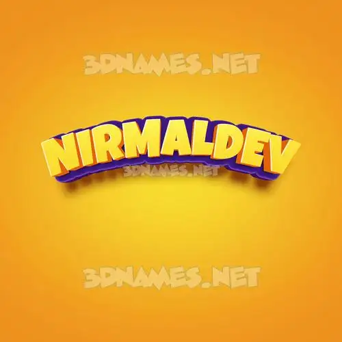 nirmaldev in Orange Toon style - 3D name wallpaper