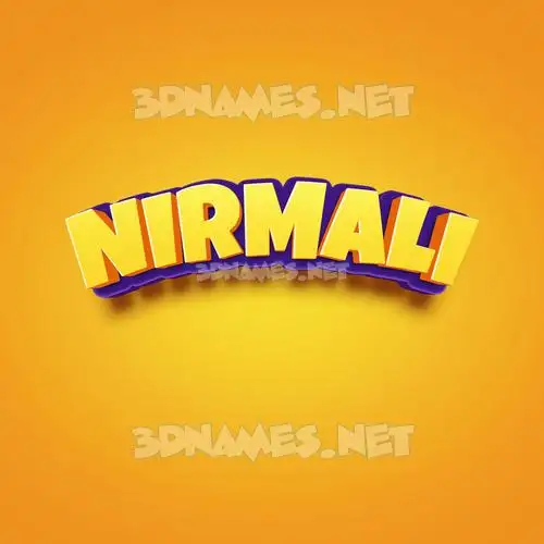 nirmali in Orange Toon style - 3D name wallpaper