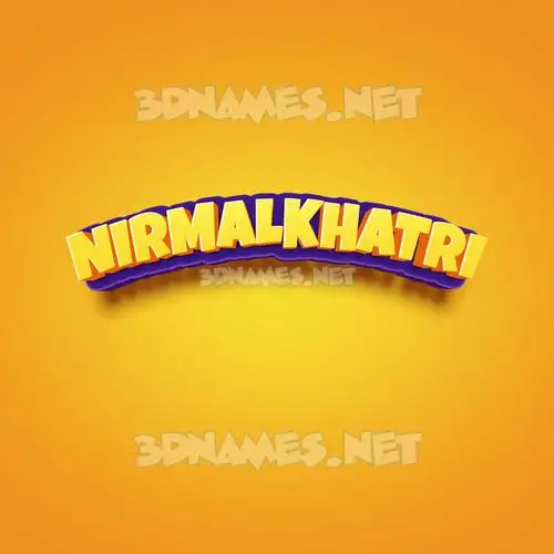 nirmalkhatri in Orange Toon style - 3D name wallpaper