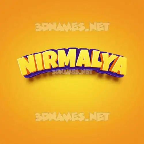 nirmalya in Orange Toon style - 3D name wallpaper
