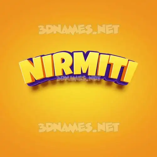 nirmiti in Orange Toon style - 3D name wallpaper nirmiti in Orange Toon style - 3D name wallpaper