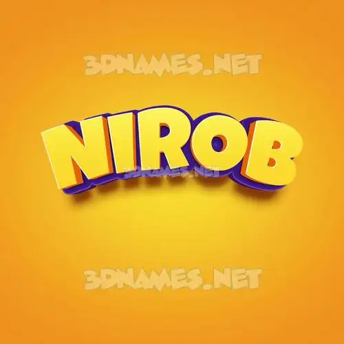 nirob in Orange Toon style - 3D name wallpaper nirob in Orange Toon style - 3D name wallpaper