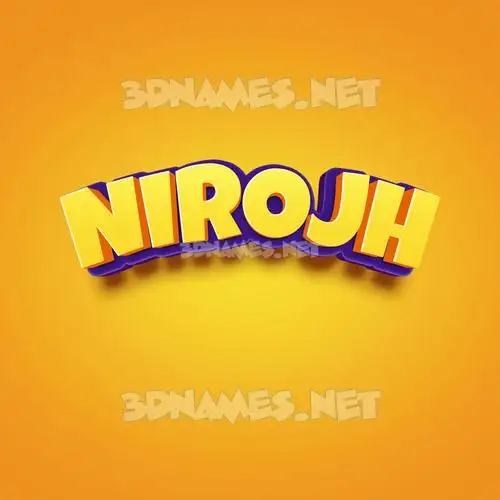 nirojh in Orange Toon style - 3D name wallpaper nirojh in Orange Toon style - 3D name wallpaper
