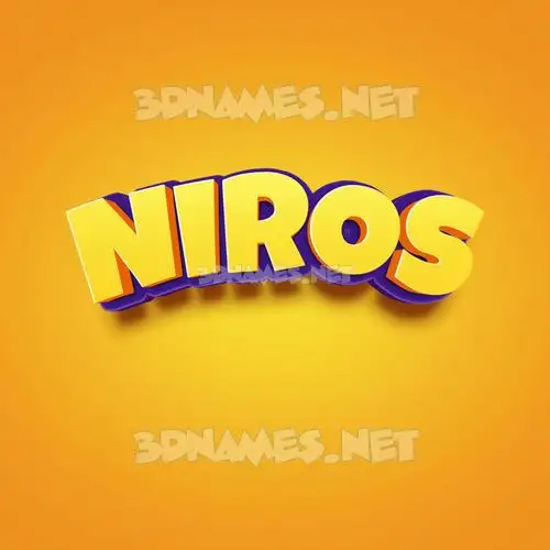 niros in Orange Toon style - 3D name wallpaper niros in Orange Toon style - 3D name wallpaper