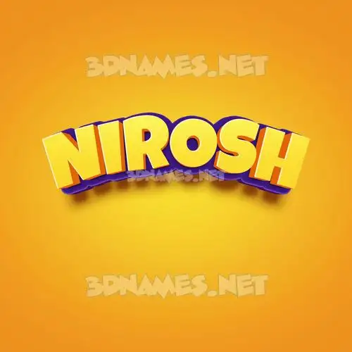 nirosh in Orange Toon style - 3D name wallpaper nirosh in Orange Toon style - 3D name wallpaper
