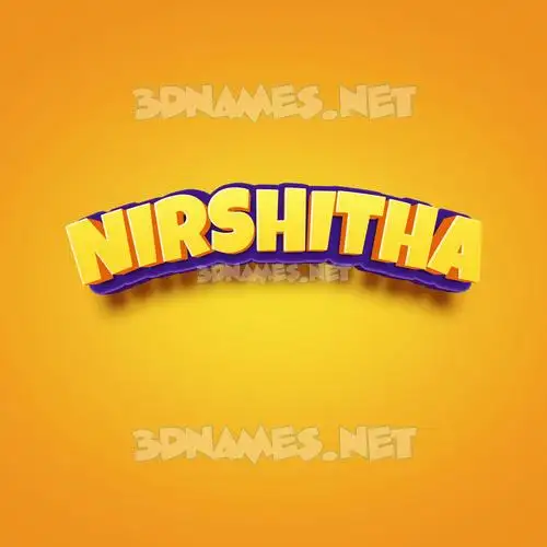 nirshitha in Orange Toon style - 3D name wallpaper