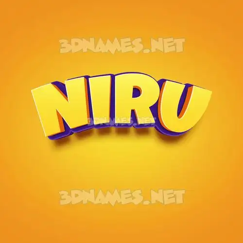 niru in Orange Toon style - 3D name wallpaper niru in Orange Toon style - 3D name wallpaper
