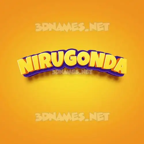nirugonda in Orange Toon style - 3D name wallpaper nirugonda in Orange Toon style - 3D name wallpaper