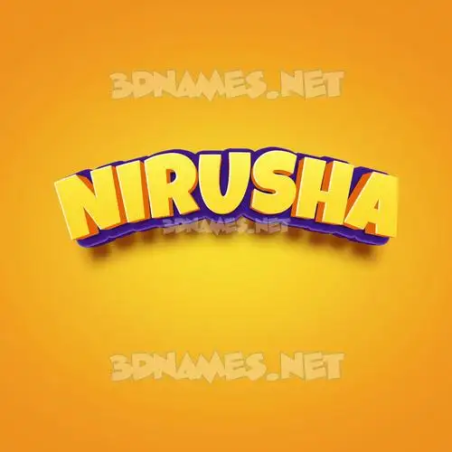 nirusha in Orange Toon style - 3D name wallpaper nirusha in Orange Toon style - 3D name wallpaper