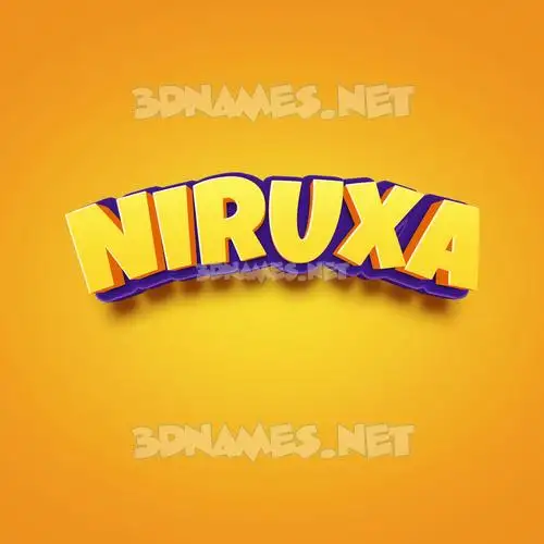 niruxa in Orange Toon style - 3D name wallpaper niruxa in Orange Toon style - 3D name wallpaper