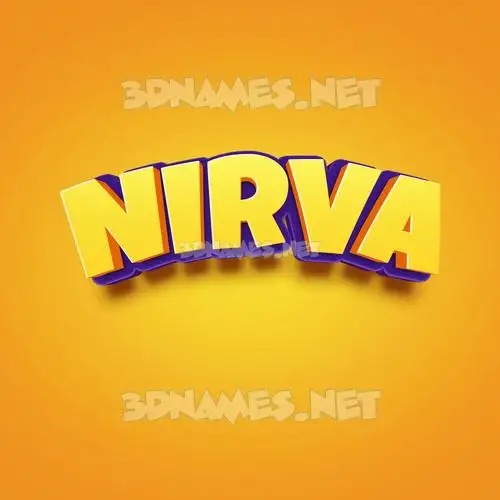 nirva in Orange Toon style - 3D name wallpaper nirva in Orange Toon style - 3D name wallpaper
